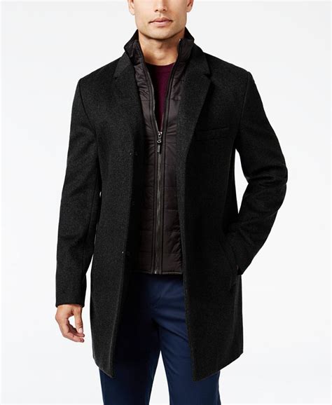 michael kors mens tan jacket|Michael Kors men's overcoat.